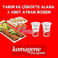 PORSİYON ÇİĞ KÖFTE ( 500 G )3 narekşisos2acısos 5lavaş yarım göbek marul, limon