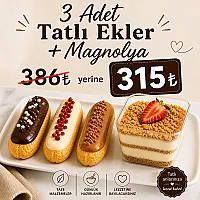 3 ADET EKLER+ 1 MAGNOLYA  (KAMPANYALI ÜRÜN)